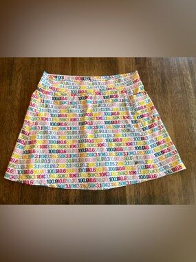 Running Skirts Skort White Race Distance Design Numbers Multicolor Size 8